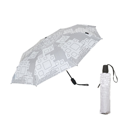 雨傘 キューブグレー 53cm KNTL220-87722S / 自動開閉式 折りたたみ傘 晴雨兼用 T.220