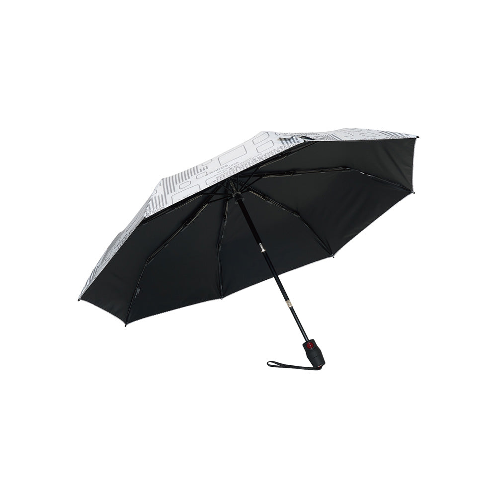 雨傘 キューブグレー 53cm KNTL220-87722S / 自動開閉式 折りたたみ傘 晴雨兼用 T.220
