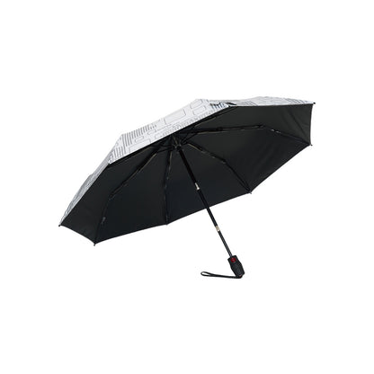雨傘 キューブグレー 53cm KNTL220-87722S / 自動開閉式 折りたたみ傘 晴雨兼用 T.220