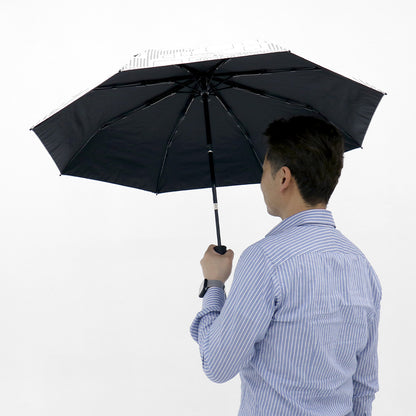 雨傘 キューブグレー 53cm KNTL220-87722S / 自動開閉式 折りたたみ傘 晴雨兼用 T.220