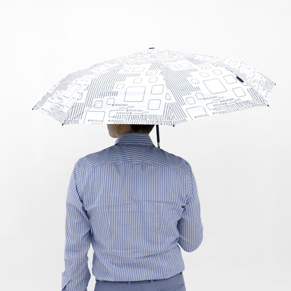 雨傘 キューブグレー 53cm KNTL220-87722S / 自動開閉式 折りたたみ傘 晴雨兼用 T.220