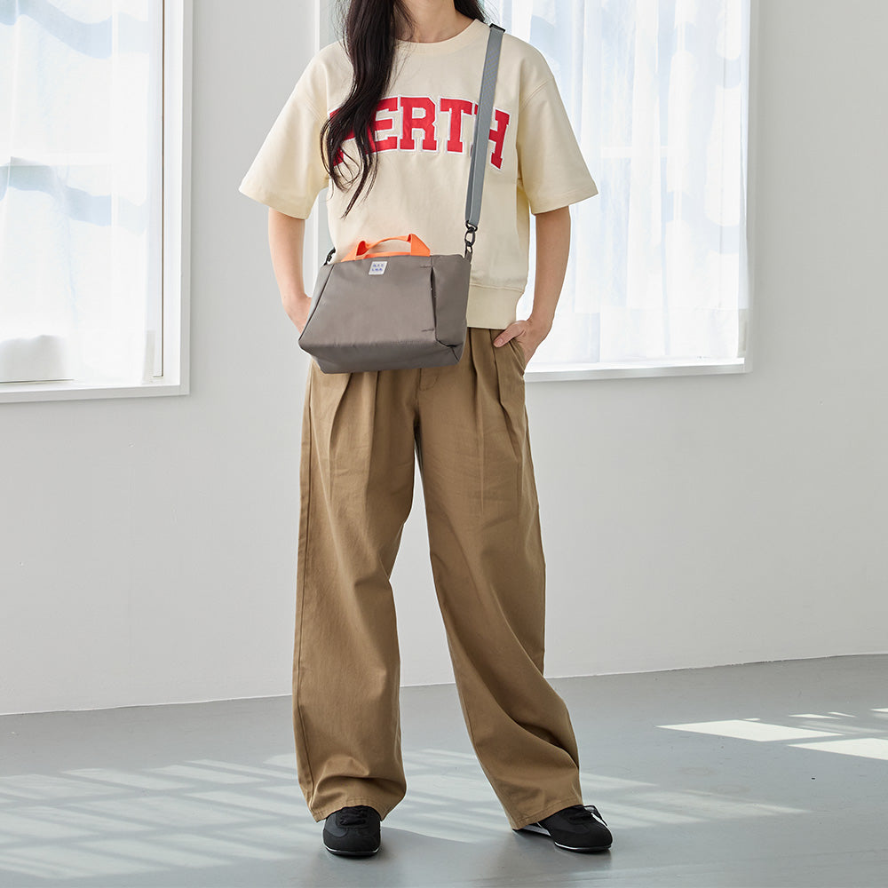 2WAY ショルダー トートバッグ グレー  / ベビールー.ライトウォーターリペレント-H