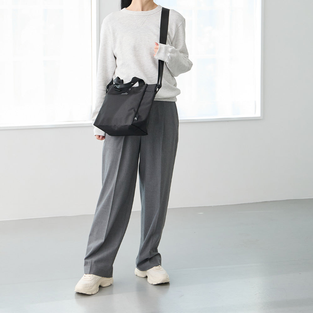 2WAY ショルダー トートバッグ ブラック  / SC.デリ2way.リップストップ-A