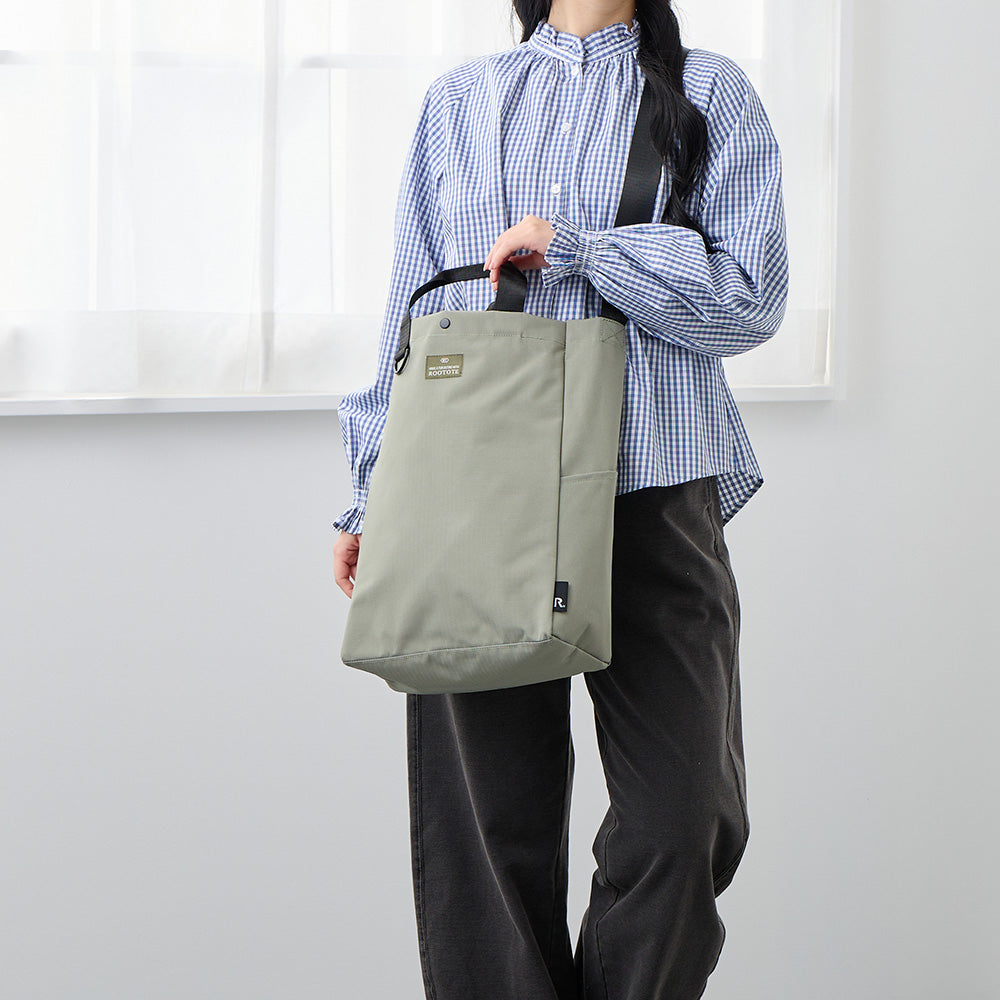 2WAY ショルダー トートバッグ カーキ / SC.トール2WAY.リップストップ-A