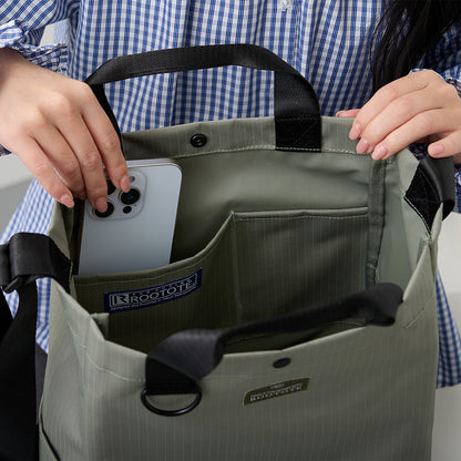 2WAY ショルダー トートバッグ カーキ / SC.トール2WAY.リップストップ-A