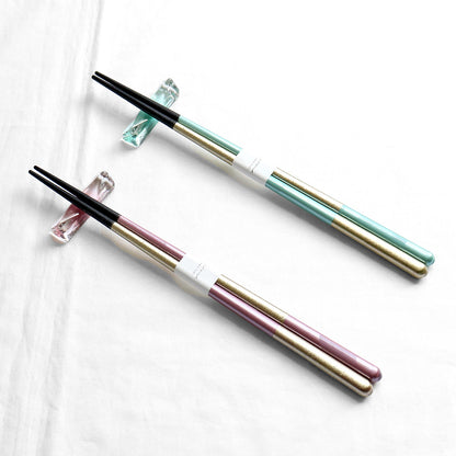 箸 二膳 + 箸置き ヴェール ブルー＆ピンク 63182 / ブックケース
