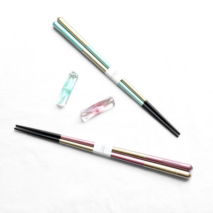 箸 二膳 + 箸置き ヴェール ブルー＆ピンク 63182 / ブックケース