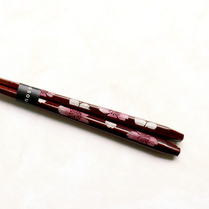 箸 二膳 + 箸置き 桜彩 39394 / 桐箱