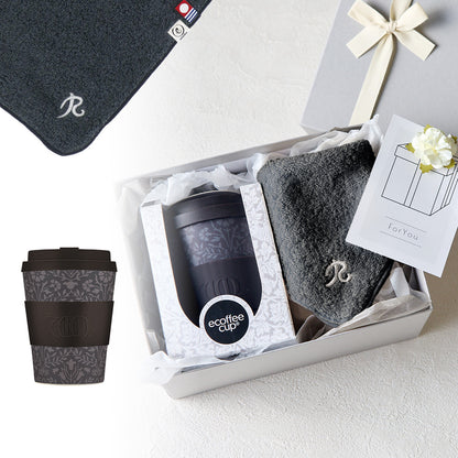 タンブラー William Morris 350ml + タオルハンカチ クラシックグレー / Premium Gift Set