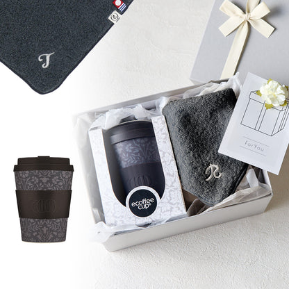 タンブラー William Morris 350ml + タオルハンカチ クラシックグレー / Premium Gift Set