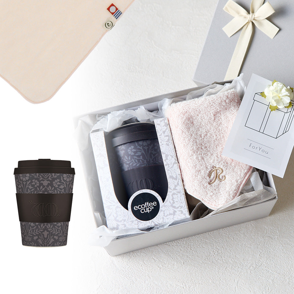 タンブラー William Morris 350ml + タオルハンカチ パウダーピンク / Premium Gift Set
