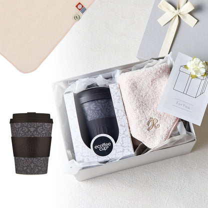 タンブラー William Morris 350ml + タオルハンカチ パウダーピンク / Premium Gift Set