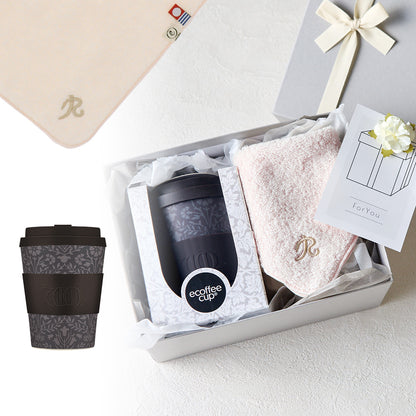 タンブラー William Morris 350ml + タオルハンカチ パウダーピンク / Premium Gift Set