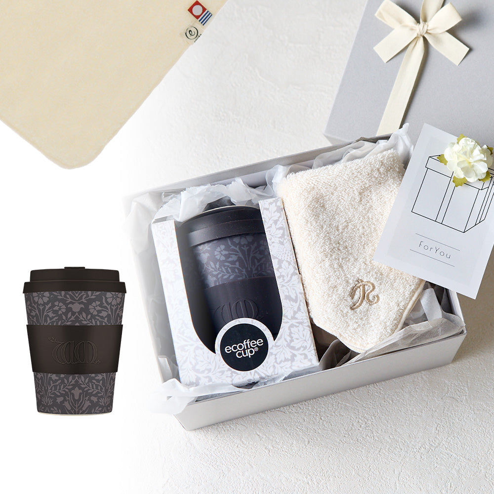 タンブラー William Morris 350ml + タオルハンカチ ナチュラル / Premium Gift Set