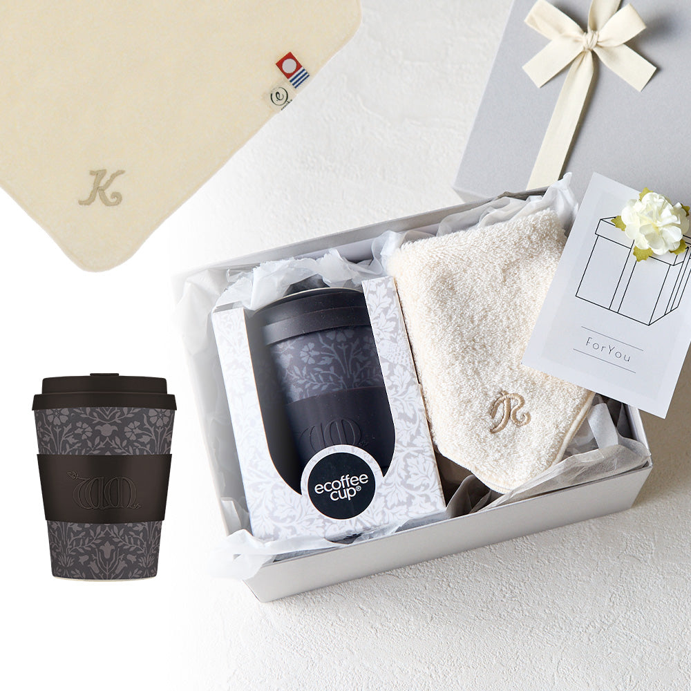 タンブラー William Morris 350ml + タオルハンカチ ナチュラル / Premium Gift Set