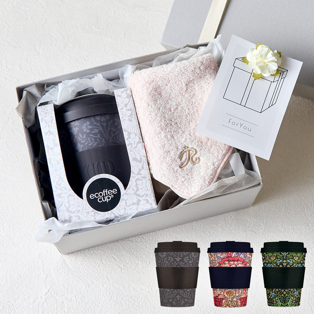 タンブラー William Morris 350ml + タオルハンカチ パウダーピンク / Premium Gift Set