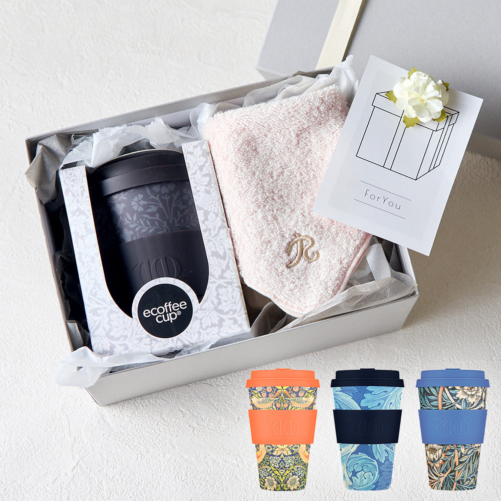 タンブラー William Morris 400ml + タオルハンカチ パウダーピンク / Premium Gift Set