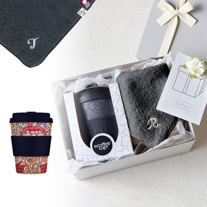 タンブラー William Morris 350ml + タオルハンカチ クラシックグレー / Premium Gift Set