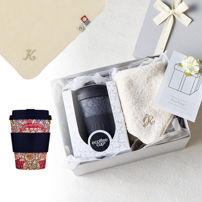 タンブラー William Morris 350ml + タオルハンカチ ナチュラル / Premium Gift Set