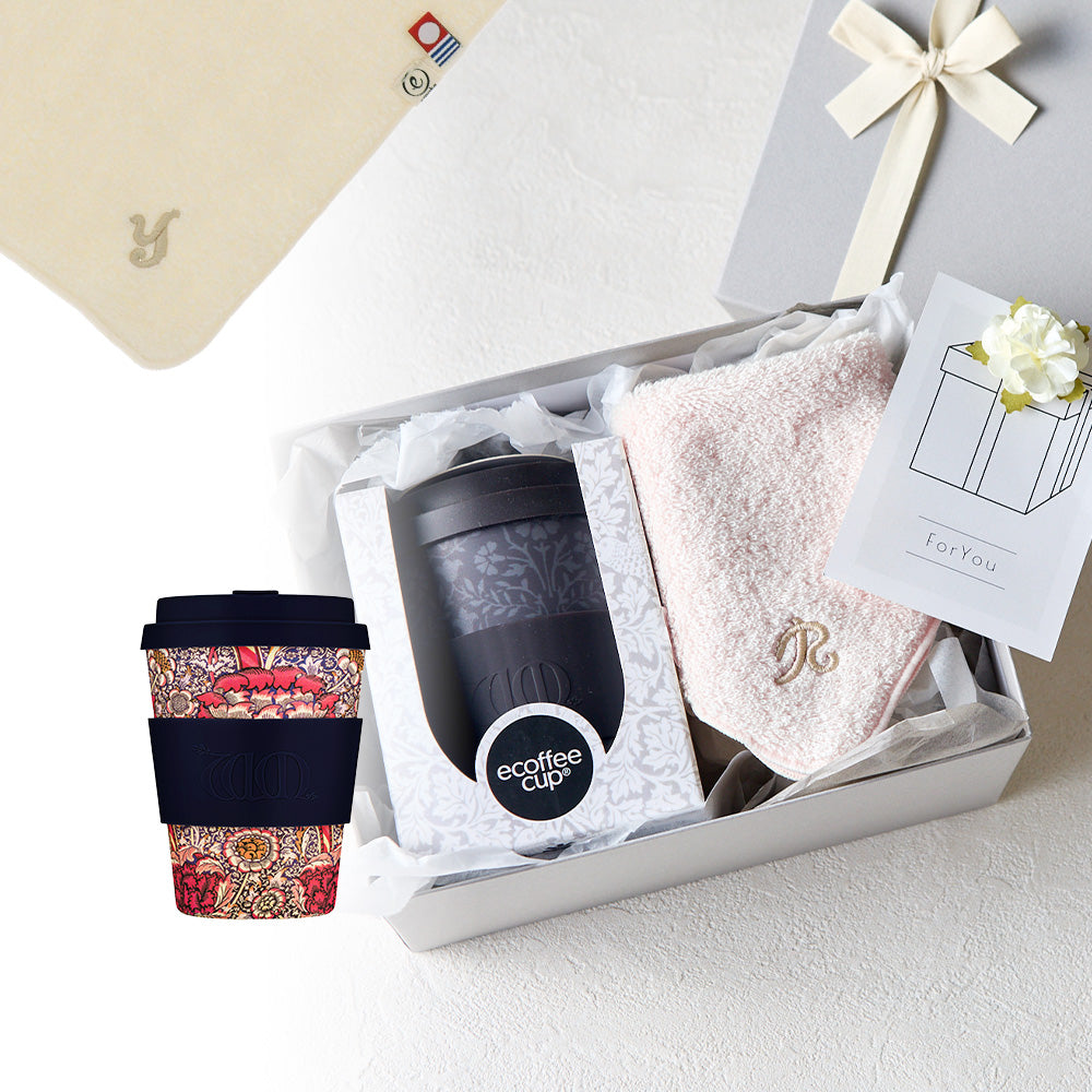 タンブラー William Morris 350ml + タオルハンカチ ナチュラル / Premium Gift Set