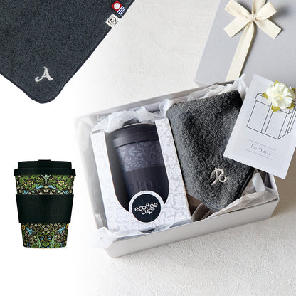 タンブラー William Morris 350ml + タオルハンカチ クラシックグレー / Premium Gift Set