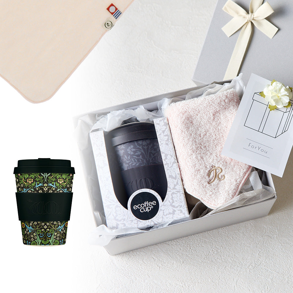 タンブラー William Morris 350ml + タオルハンカチ パウダーピンク / Premium Gift Set