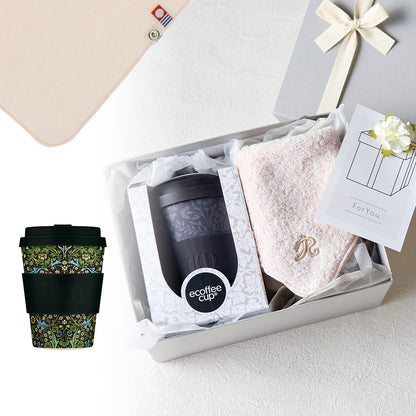 タンブラー William Morris 350ml + タオルハンカチ パウダーピンク / Premium Gift Set