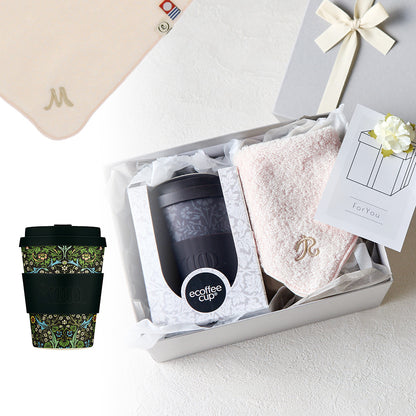 タンブラー William Morris 350ml + タオルハンカチ パウダーピンク / Premium Gift Set