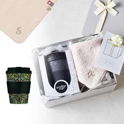 タンブラー William Morris 350ml + タオルハンカチ パウダーピンク / Premium Gift Set