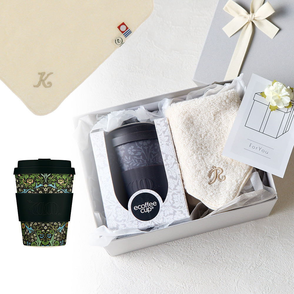 タンブラー William Morris 350ml + タオルハンカチ ナチュラル / Premium Gift Set