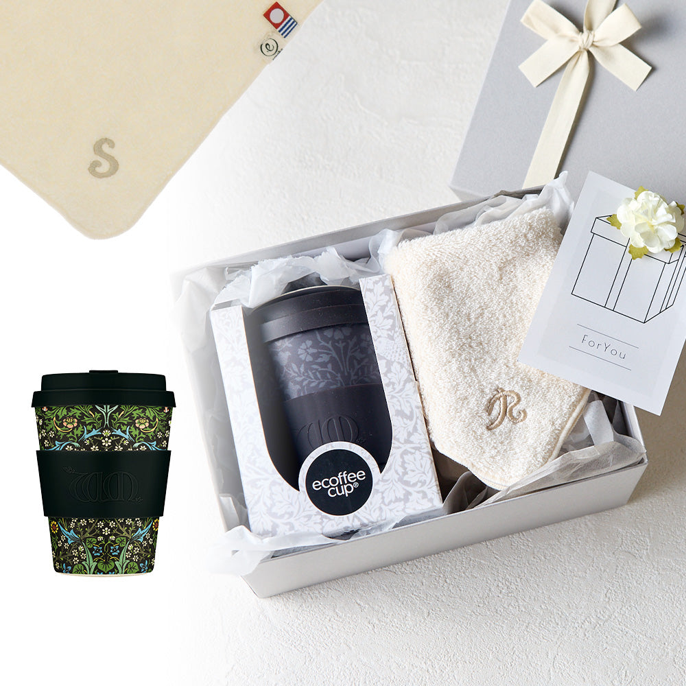 タンブラー William Morris 350ml + タオルハンカチ ナチュラル / Premium Gift Set