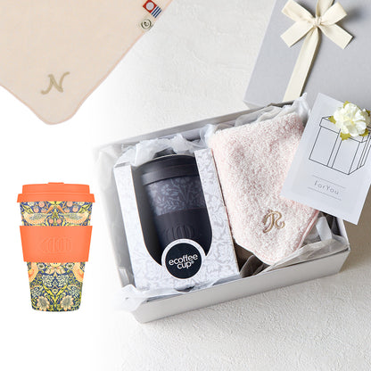 タンブラー William Morris 400ml + タオルハンカチ パウダーピンク / Premium Gift Set