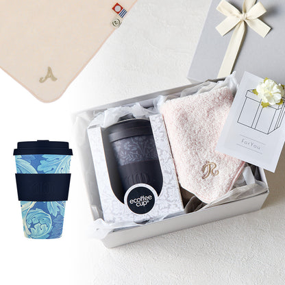 タンブラー William Morris 400ml + タオルハンカチ パウダーピンク / Premium Gift Set