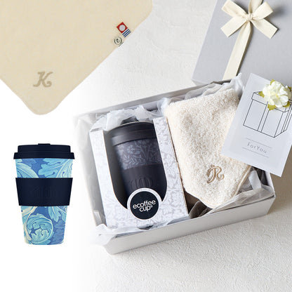 タンブラー William Morris 400ml + タオルハンカチ ナチュラル / Premium Gift Set