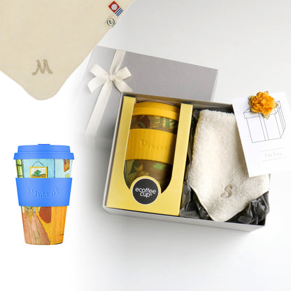タンブラー Van Gogh 400ml + タオルハンカチ ナチュラル / Premium Gift Set