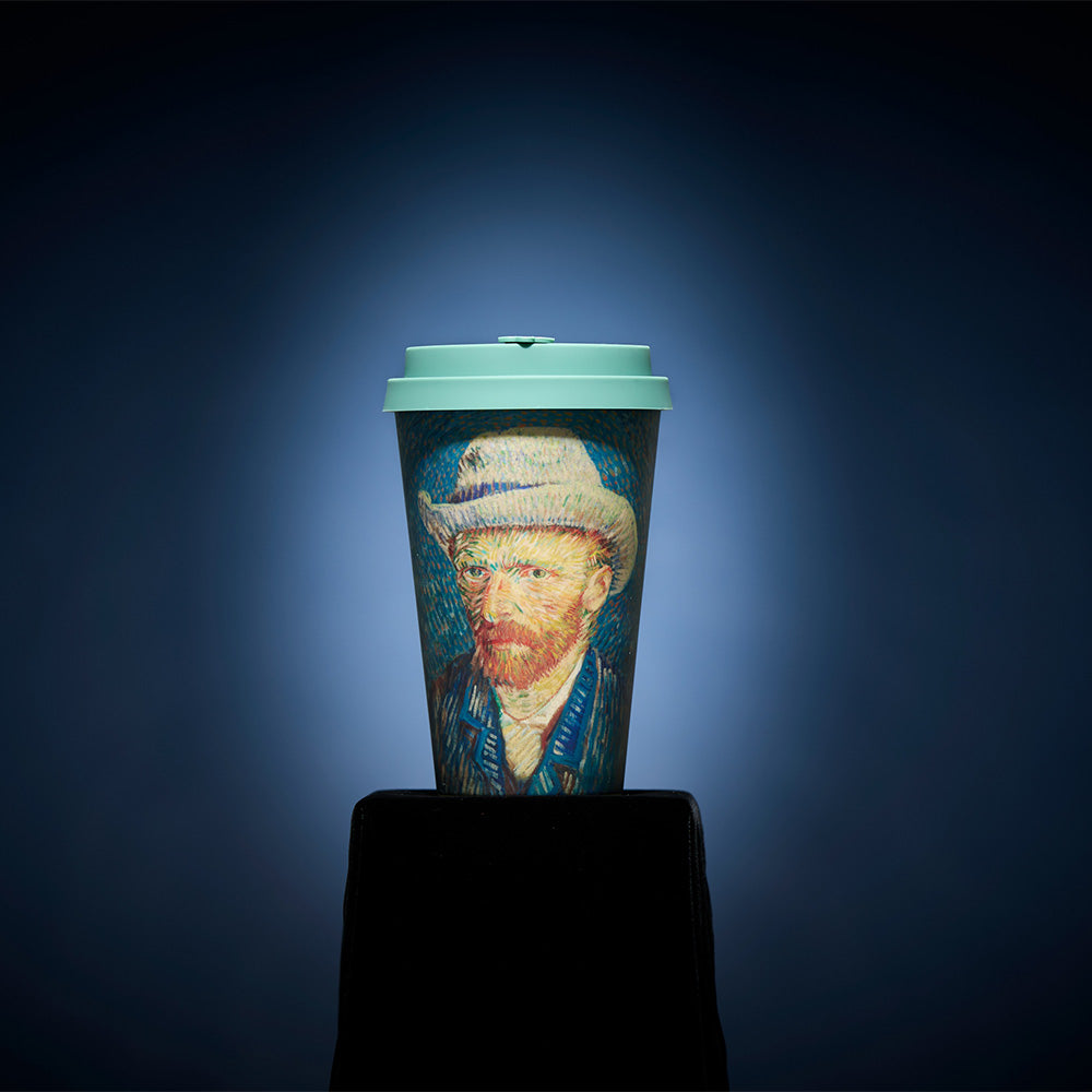 タンブラー Van Gogh 400ml + タオルハンカチ クラシックグレー / Premium Gift Set