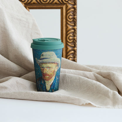 タンブラー Van Gogh 400ml + タオルハンカチ クラシックグレー / Premium Gift Set