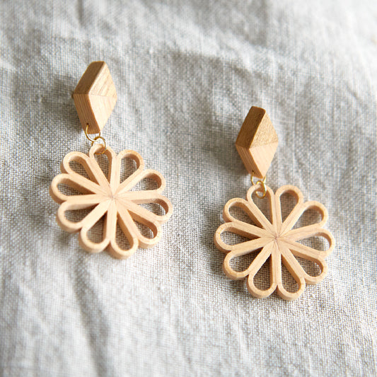 ピアス E type / 組子細工