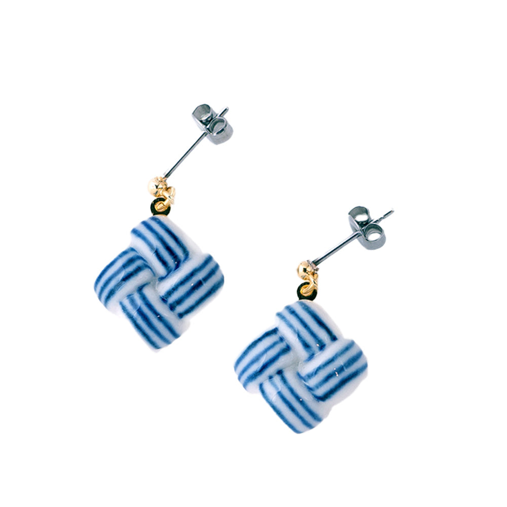 ピアス 藍 / 結び