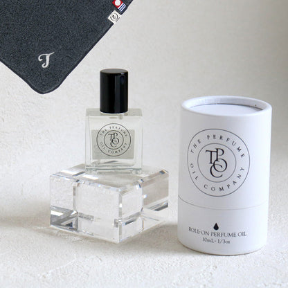 パフュームオイル 10ml + タオルハンカチ クラシックグレー / Premium Gift Set