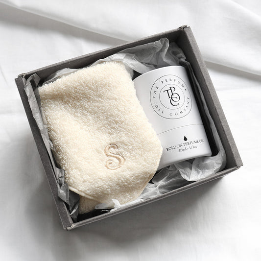 パフュームオイル 10ml + タオルハンカチ ナチュラル / Premium Gift Set