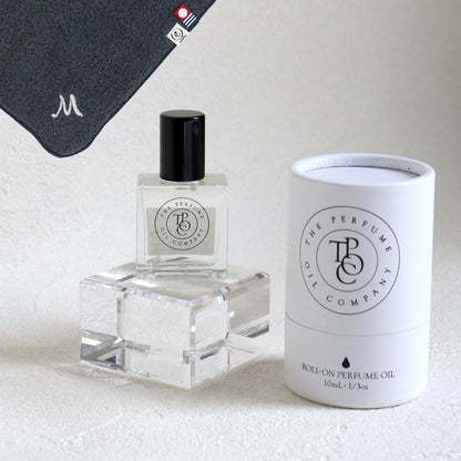 パフュームオイル 10ml + タオルハンカチ クラシックグレー / Premium Gift Set
