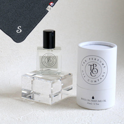 パフュームオイル 10ml + タオルハンカチ クラシックグレー / Premium Gift Set