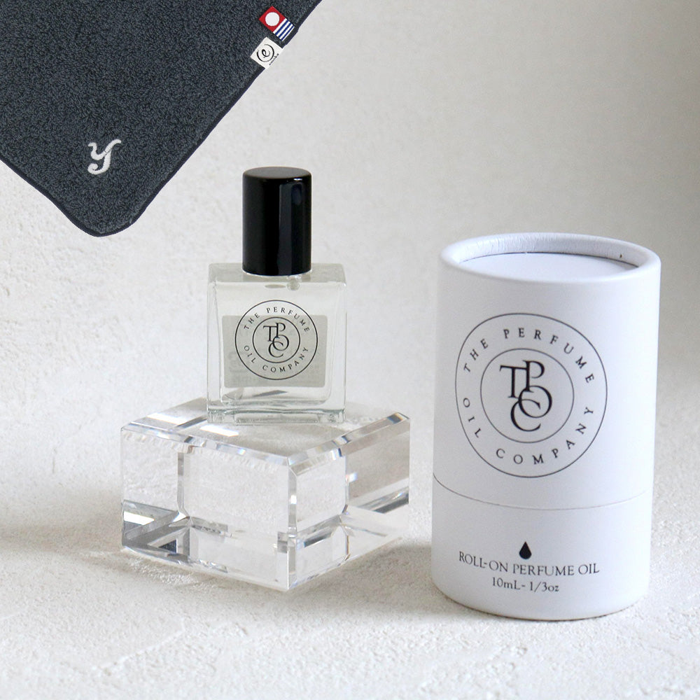 パフュームオイル 10ml + タオルハンカチ クラシックグレー / Premium Gift Set