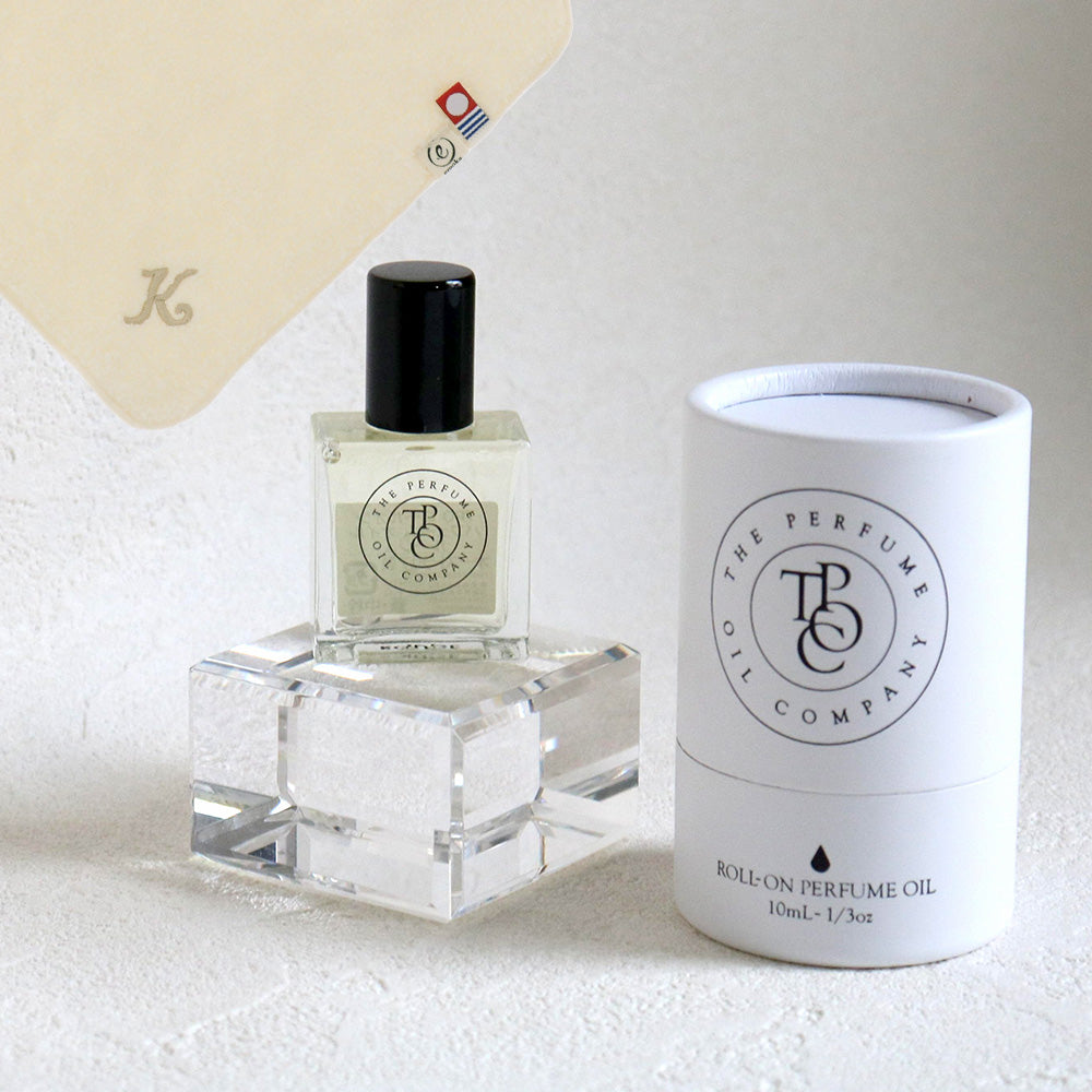 パフュームオイル 10ml + タオルハンカチ ナチュラル / Premium Gift Set