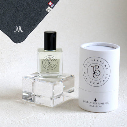 パフュームオイル 10ml + タオルハンカチ クラシックグレー / Premium Gift Set