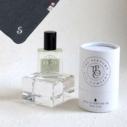パフュームオイル 10ml + タオルハンカチ クラシックグレー / Premium Gift Set