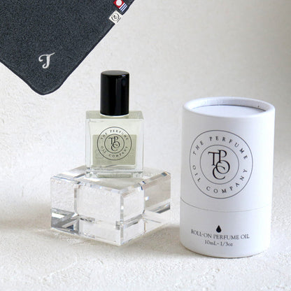 パフュームオイル 10ml + タオルハンカチ クラシックグレー / Premium Gift Set