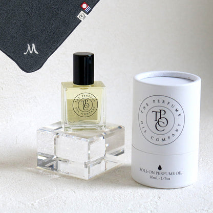 パフュームオイル 10ml + タオルハンカチ クラシックグレー / Premium Gift Set