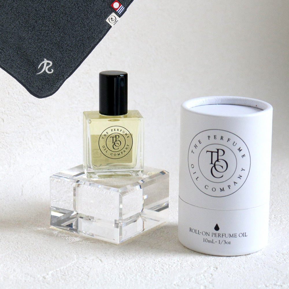 パフュームオイル 10ml + タオルハンカチ クラシックグレー / Premium Gift Set